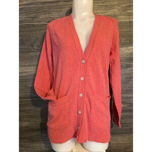 Banana Republic Cardigan Sweater Women's S Pink Wool Fine Italian Yarn Filpucci